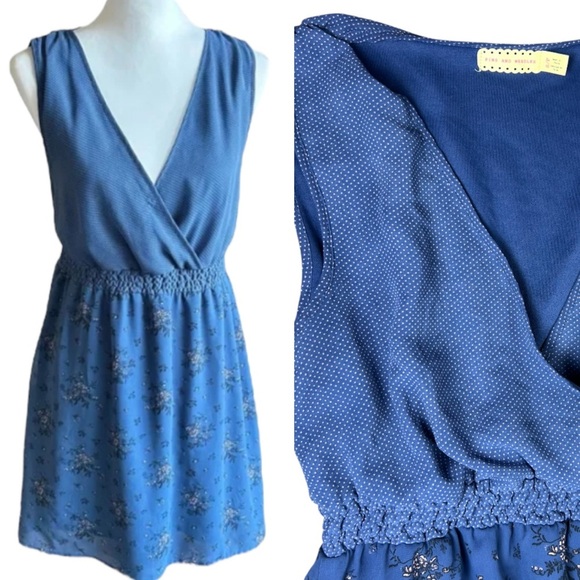 Anthropologie Dress Womens Small Pins&Needles Polka Dot Floral Retro Pinup Girly - Picture 1 of 8